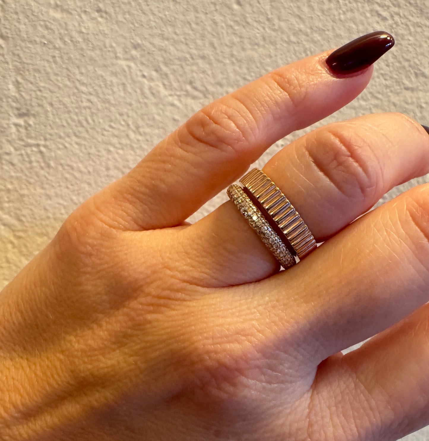 Jade Rose Gold Ribbed Ring