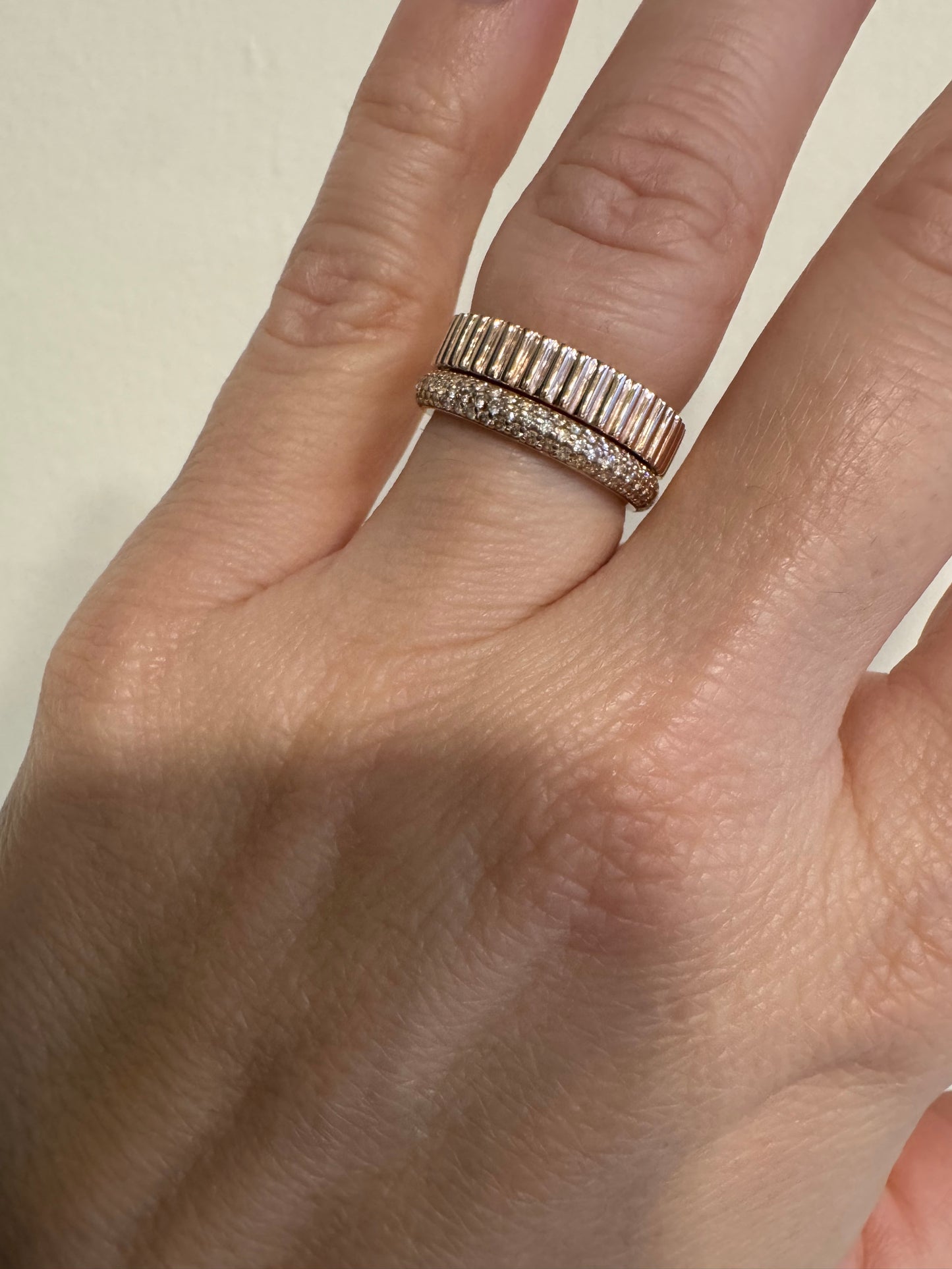 Jade Rose Gold Ribbed Ring