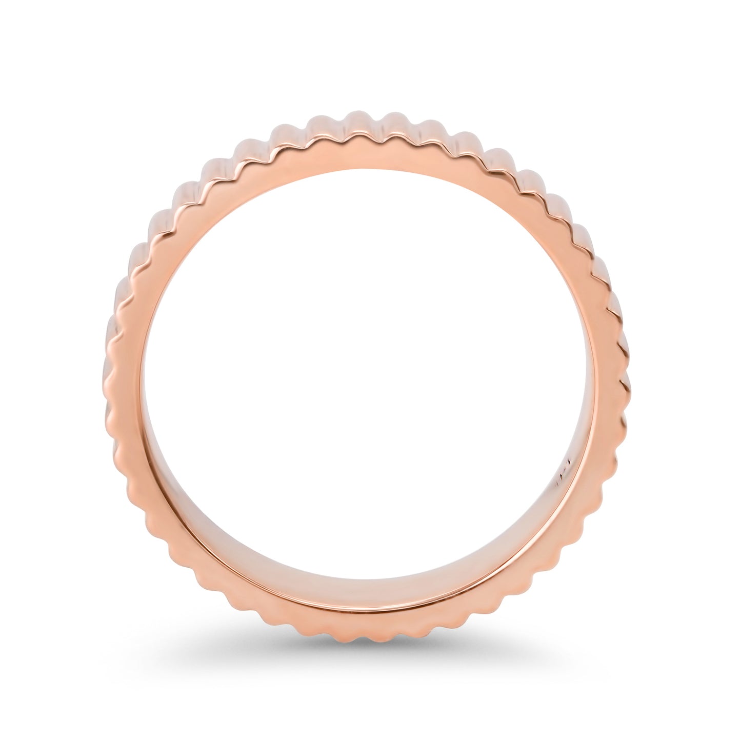 Jade Rose Gold Ribbed Ring