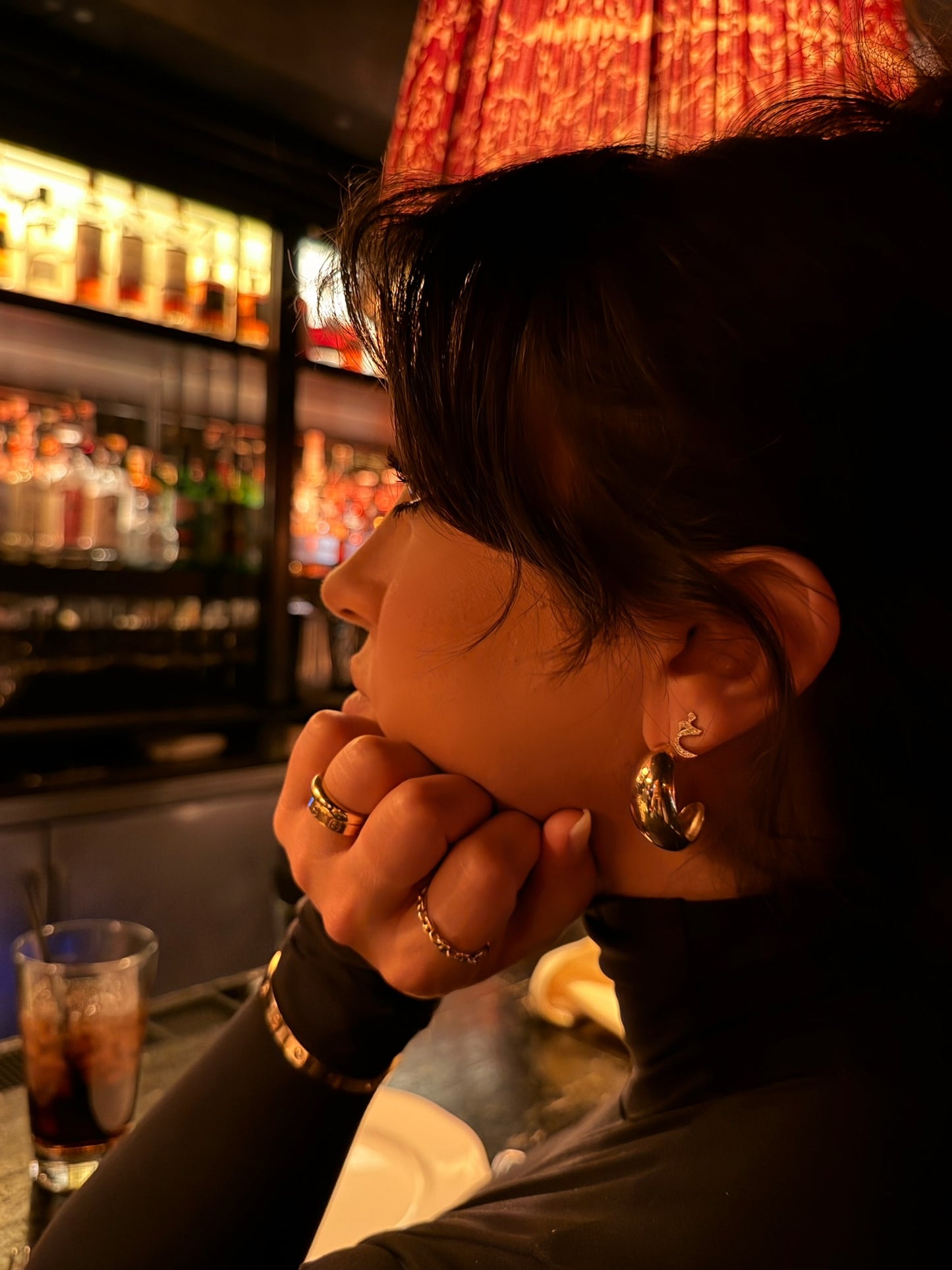 Arabic Letter Diamond Stud Earring