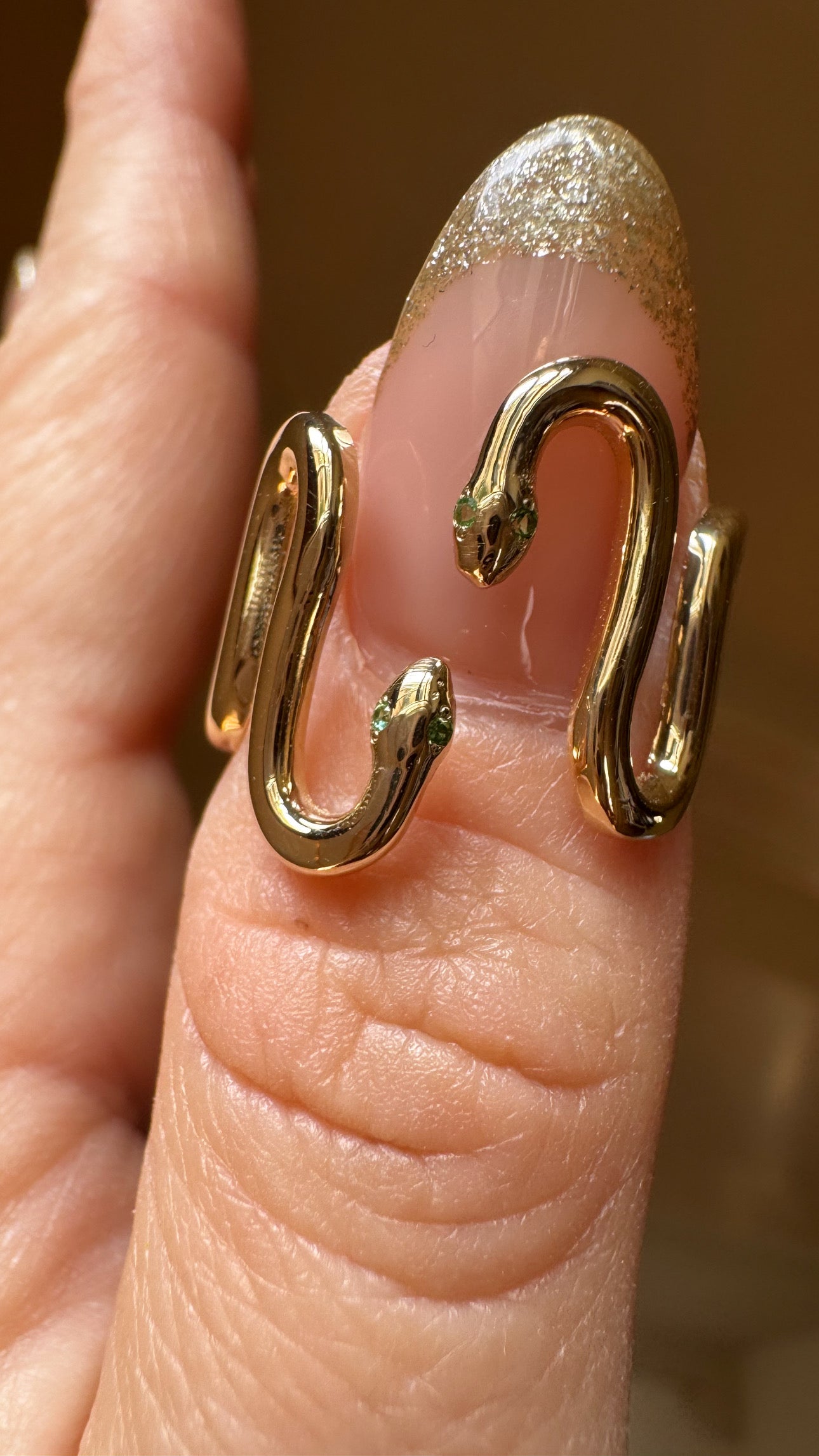 Nadia Tsavorite Snake Ring