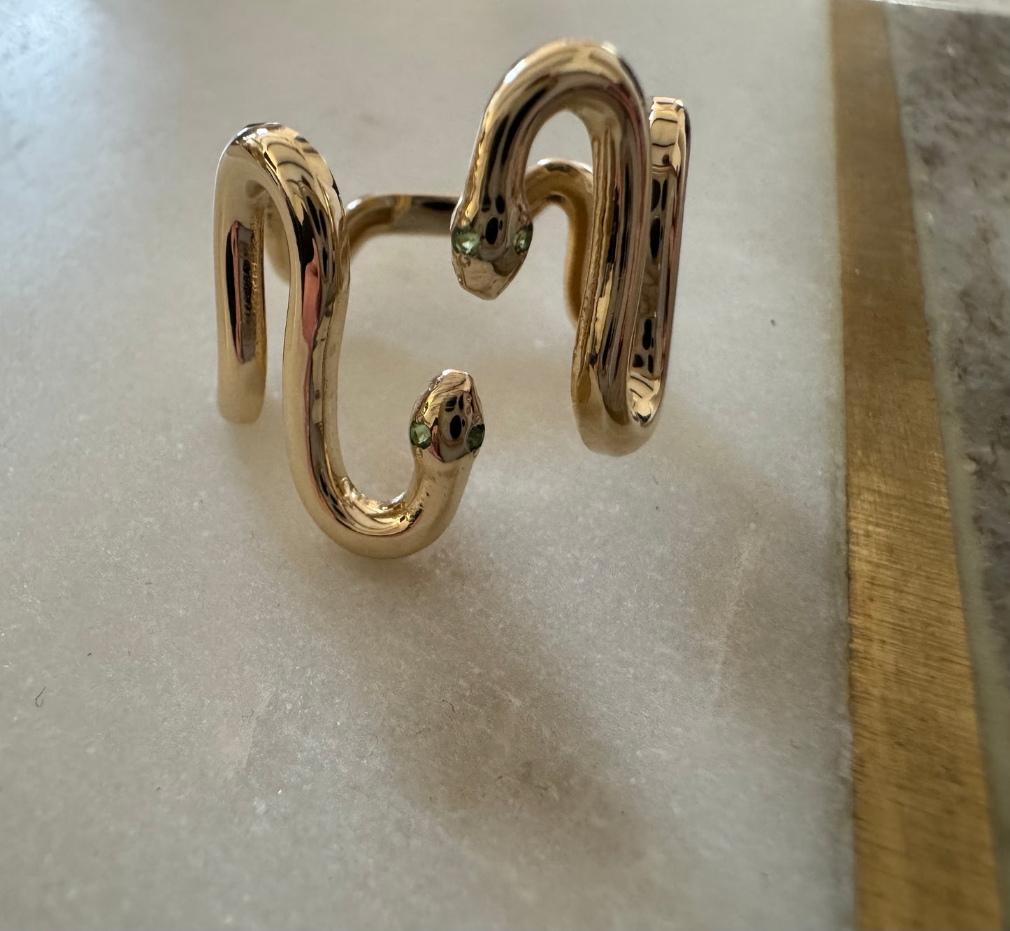 Nadia Tsavorite Snake Ring