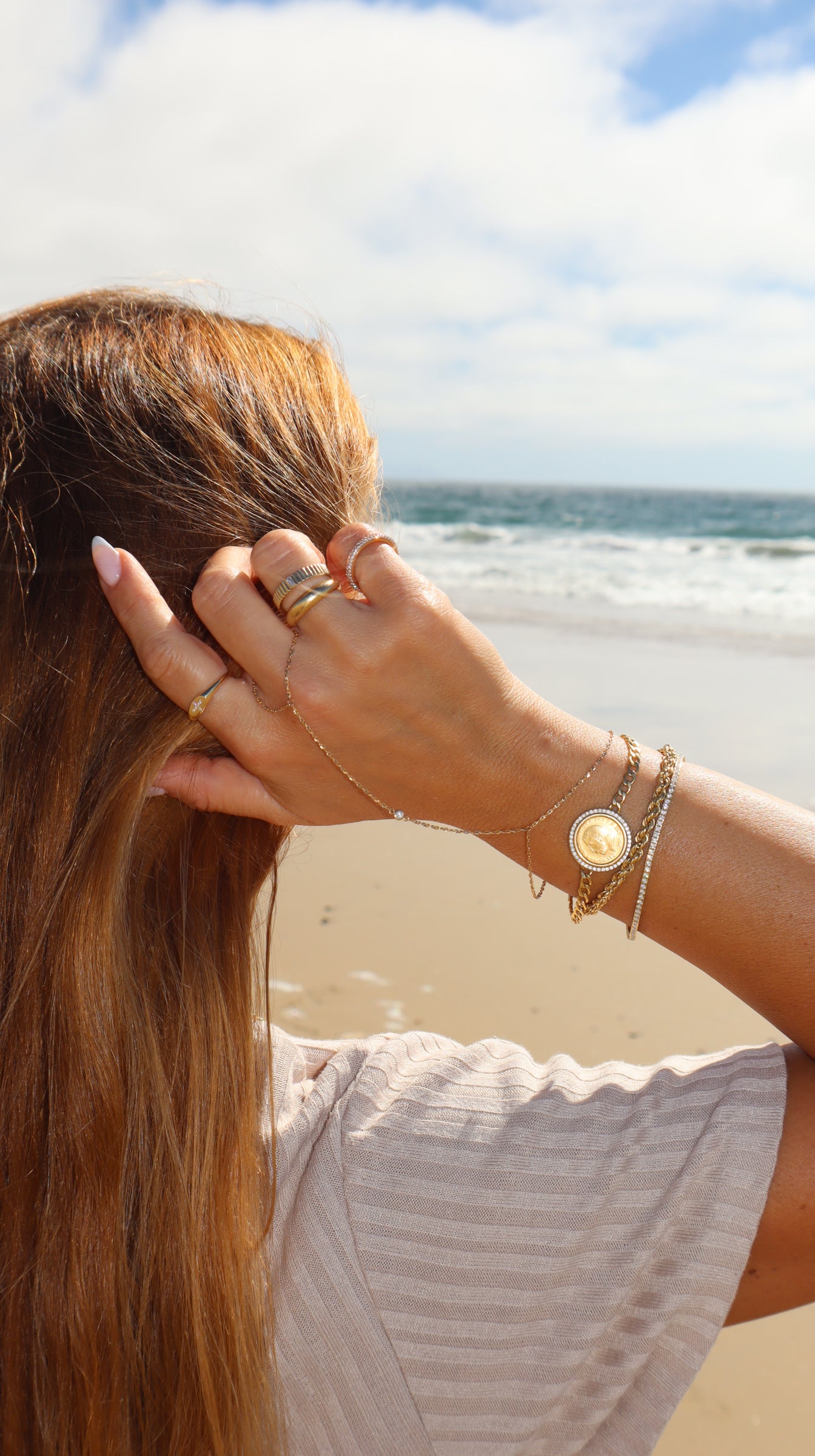 Signet Diamond Cross Ring