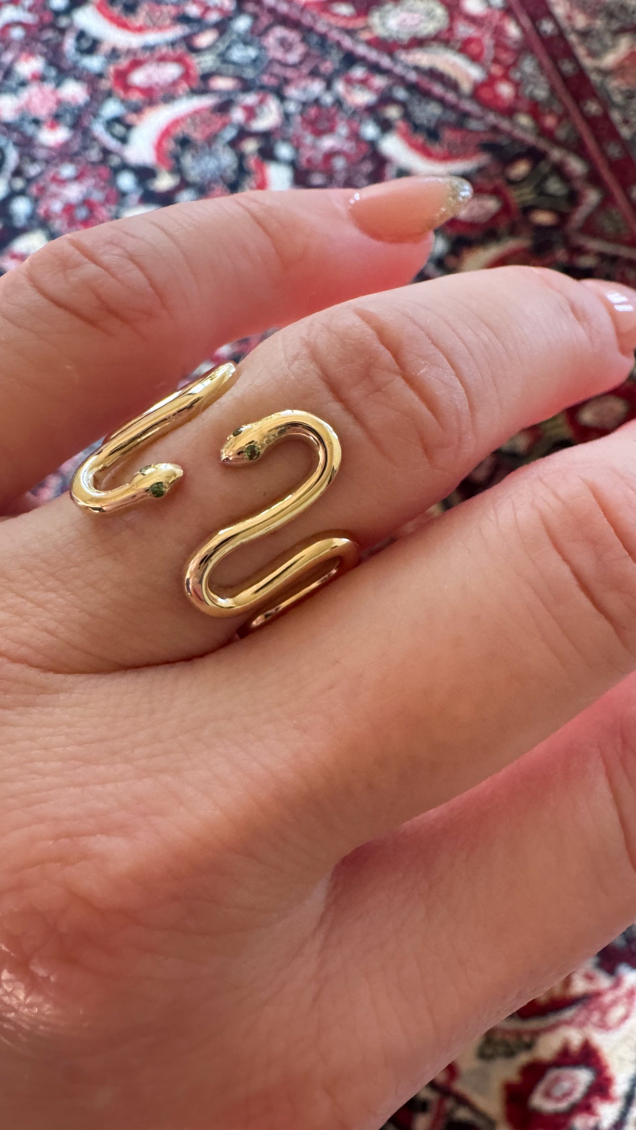 Nadia Tsavorite Snake Ring