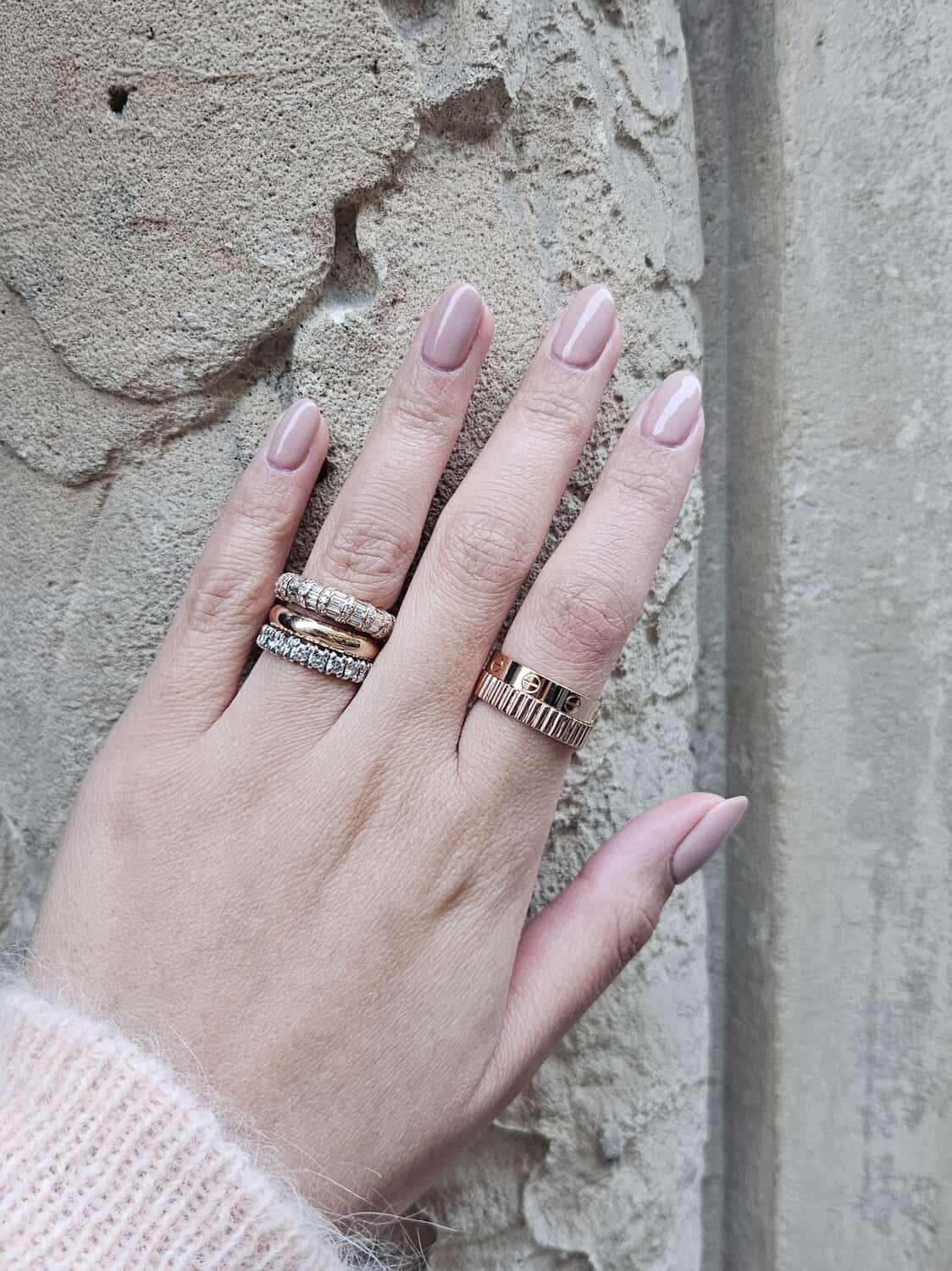 Jade Rose Gold Ribbed Ring