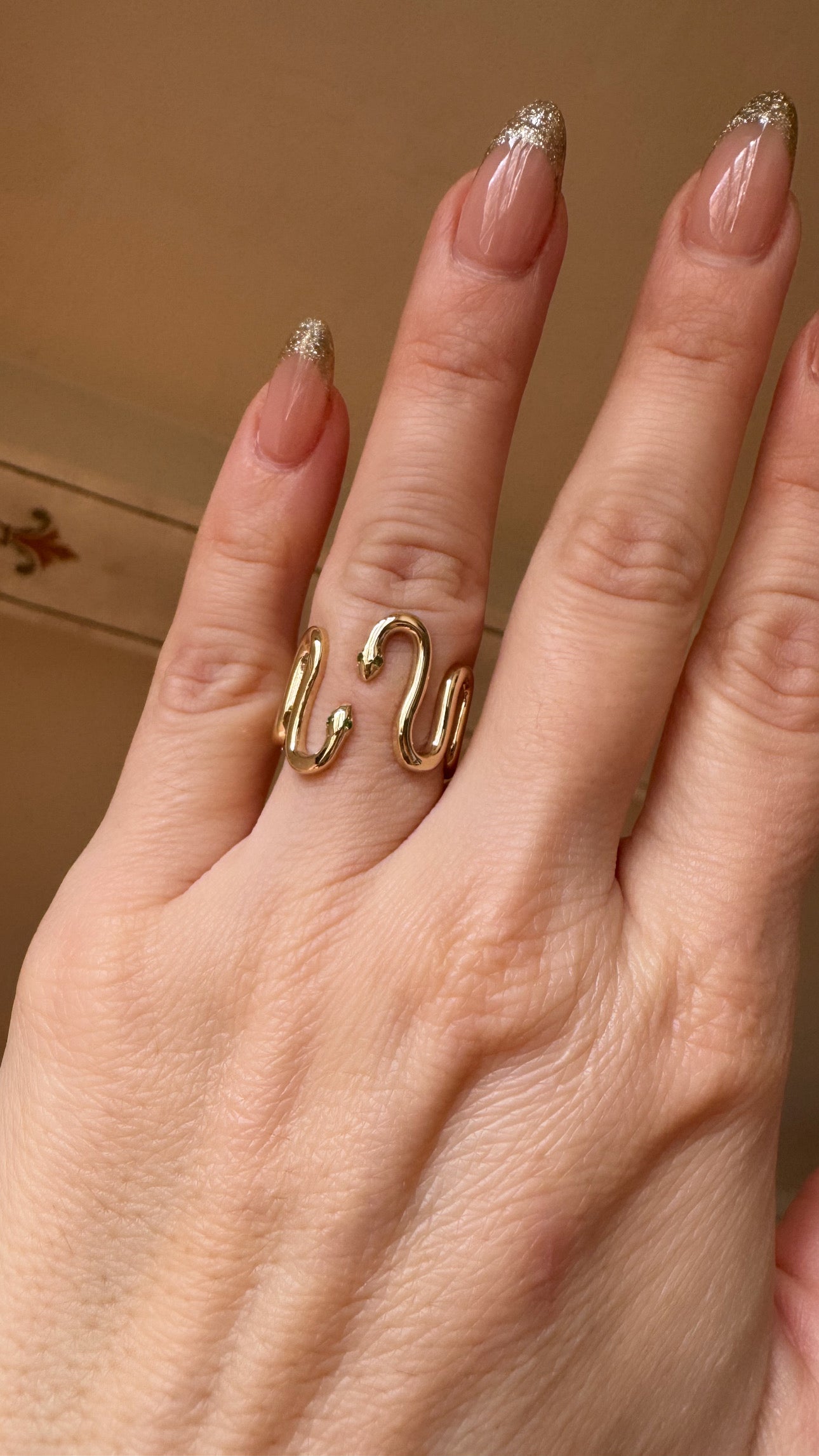 Nadia Tsavorite Snake Ring