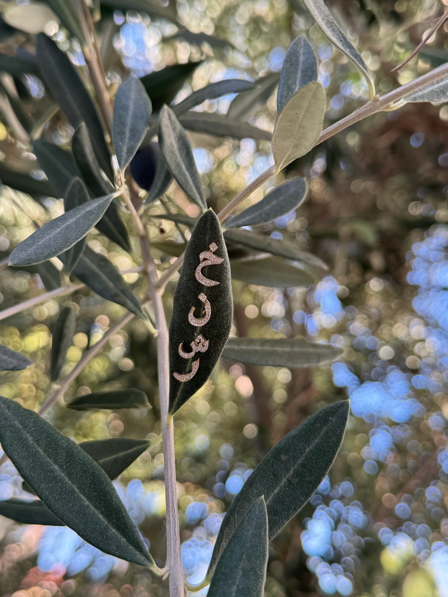 Arabic Letter Diamond Stud Earring