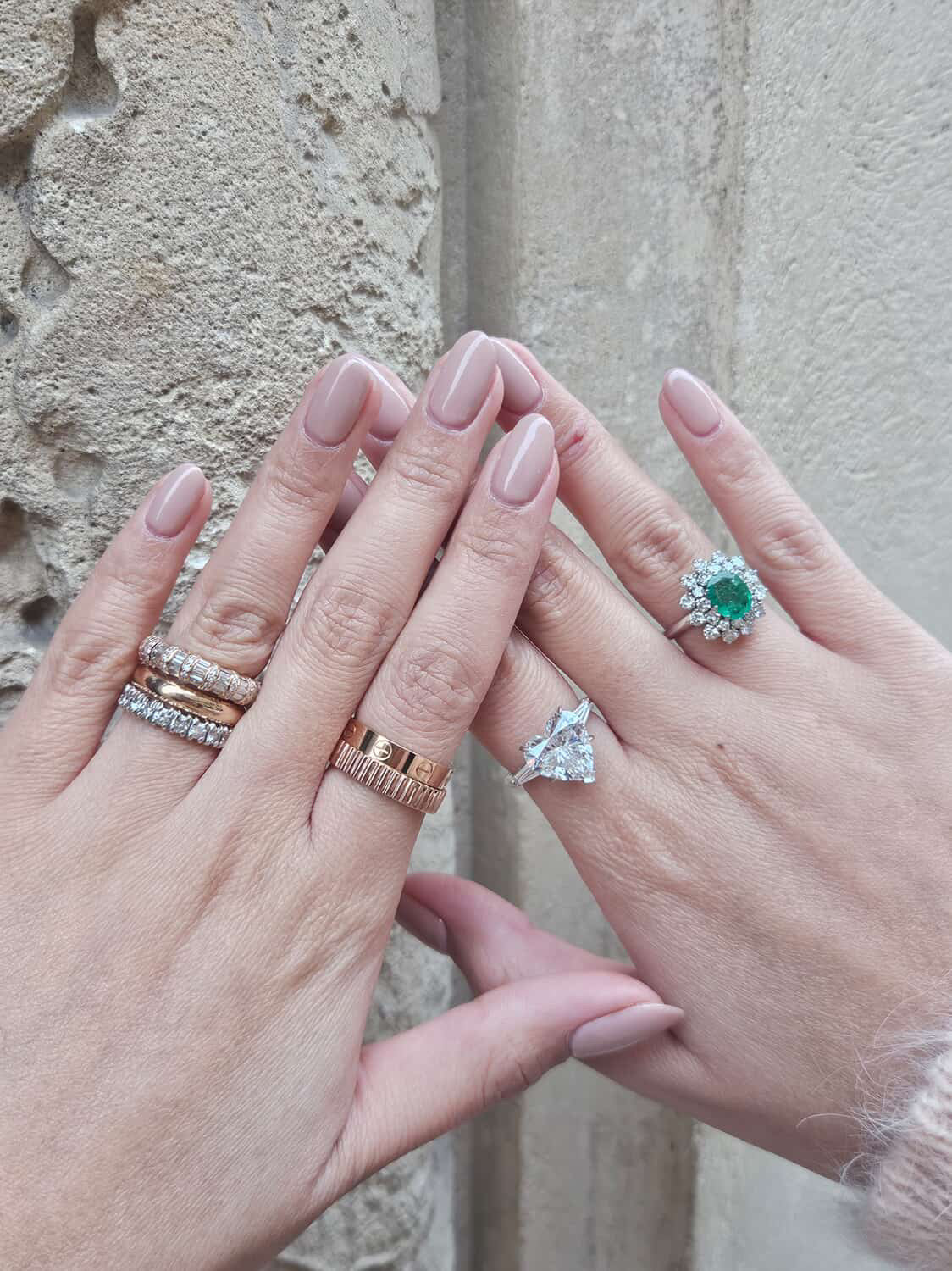 Jade Rose Gold Ribbed Ring