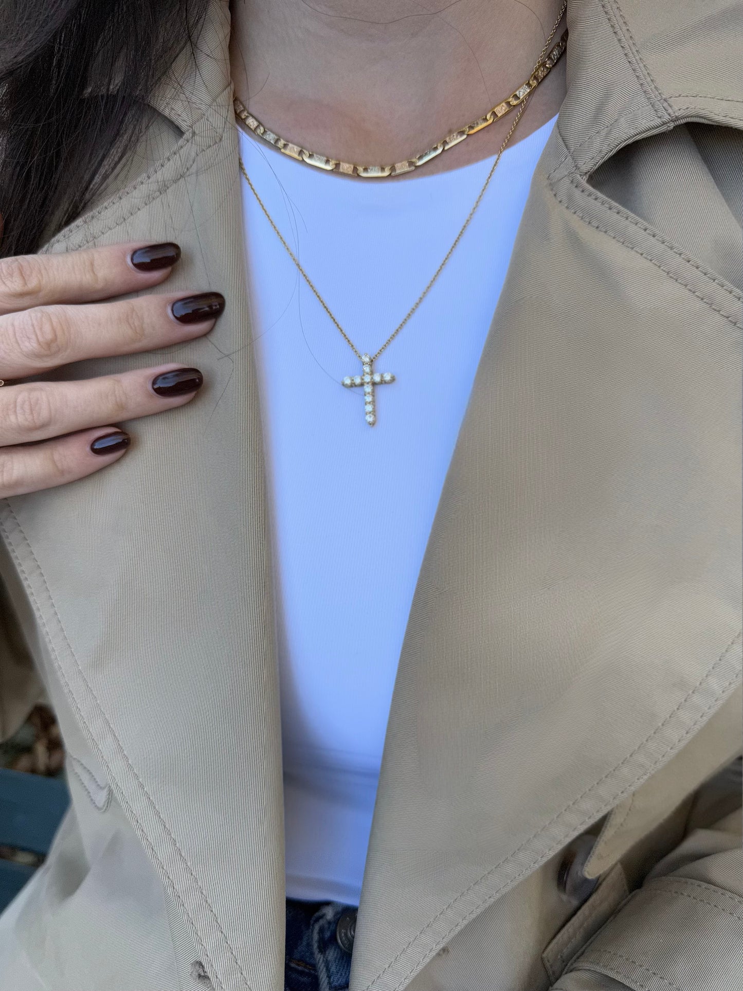 Natural Diamond Cross Pendant (1.20 ctw)